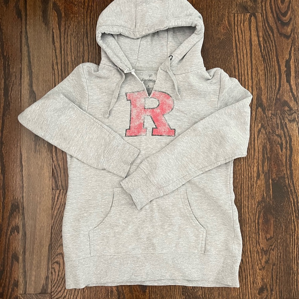 Gray Hoodie with Red Letter R